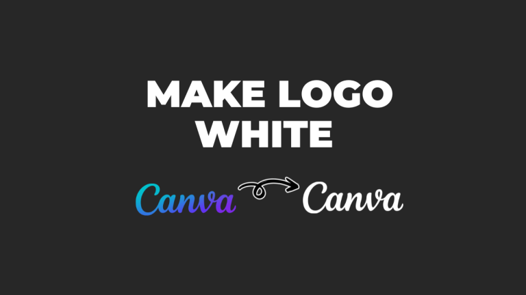 How to make a logo white in canva