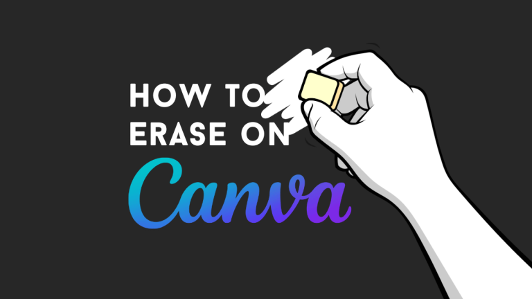 Hand holding eraser on Canva
