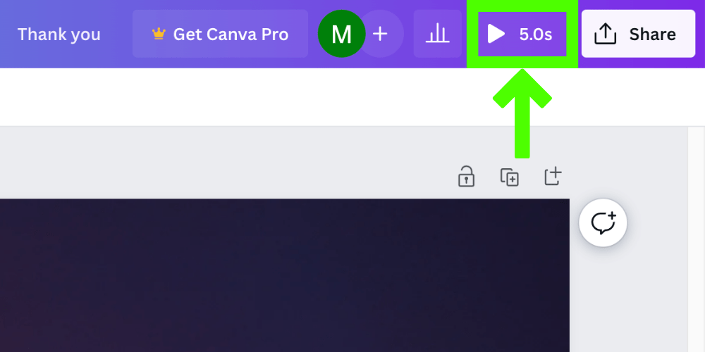 how to animate text in canva for thank you image