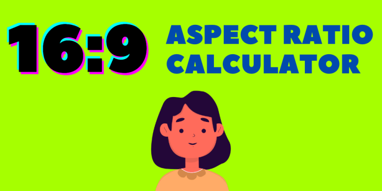 16:9 aspect ratio calculator for images and videos