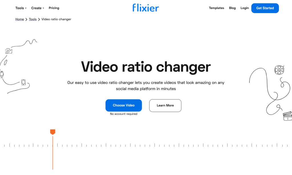 Flixier 4:3 Aspect Ratio video changer
