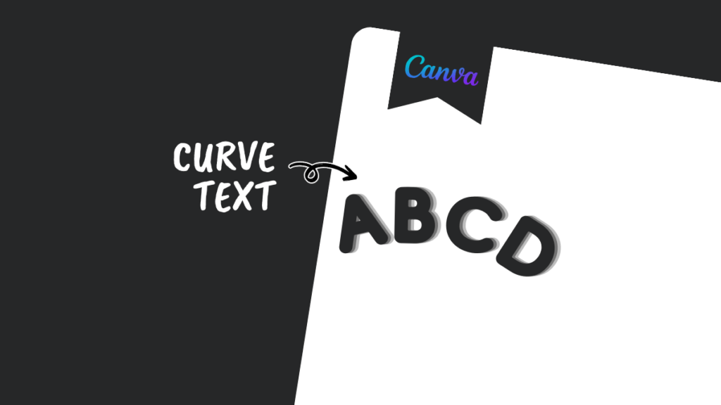 how to curve text in canva