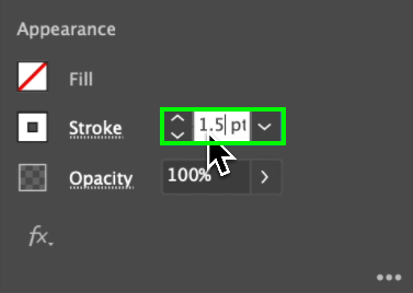 5 Easy Ways to Underline Text in Illustrator 30 adjust stroke thickness in appearance properties panel