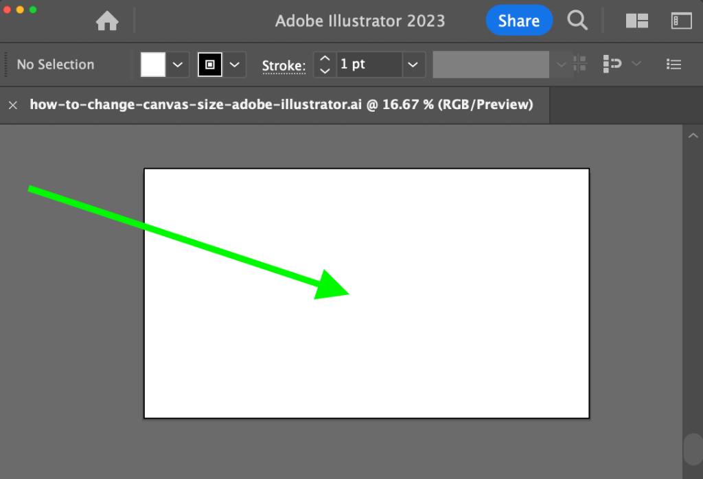 adjust canvas size illustrator