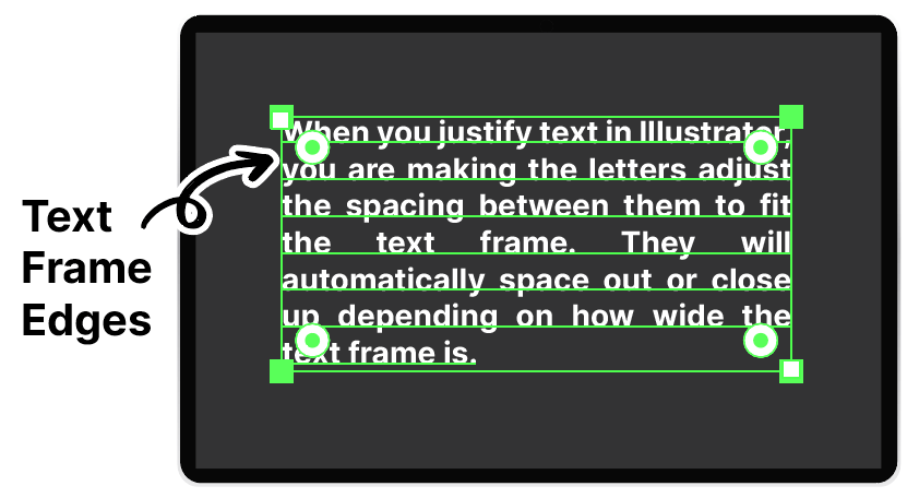 Text frame edges