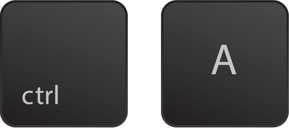 select all keyboard shortcut ctrl + A on windows