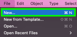 start new file on illustrator