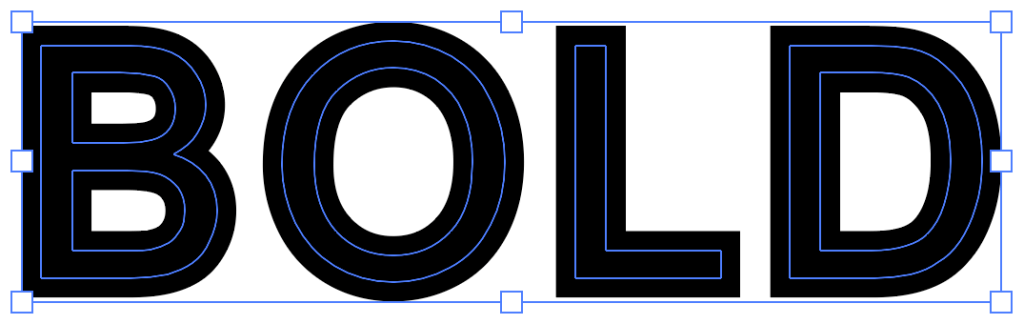 offset path vectors – how to bold text in illustrator