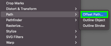 select Effect > path > offset path – how to bold text in illustrator