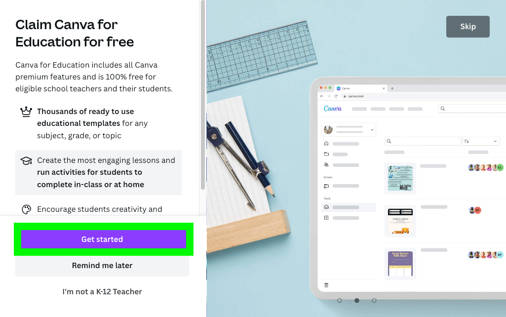 teachers can get canva pro for education for free