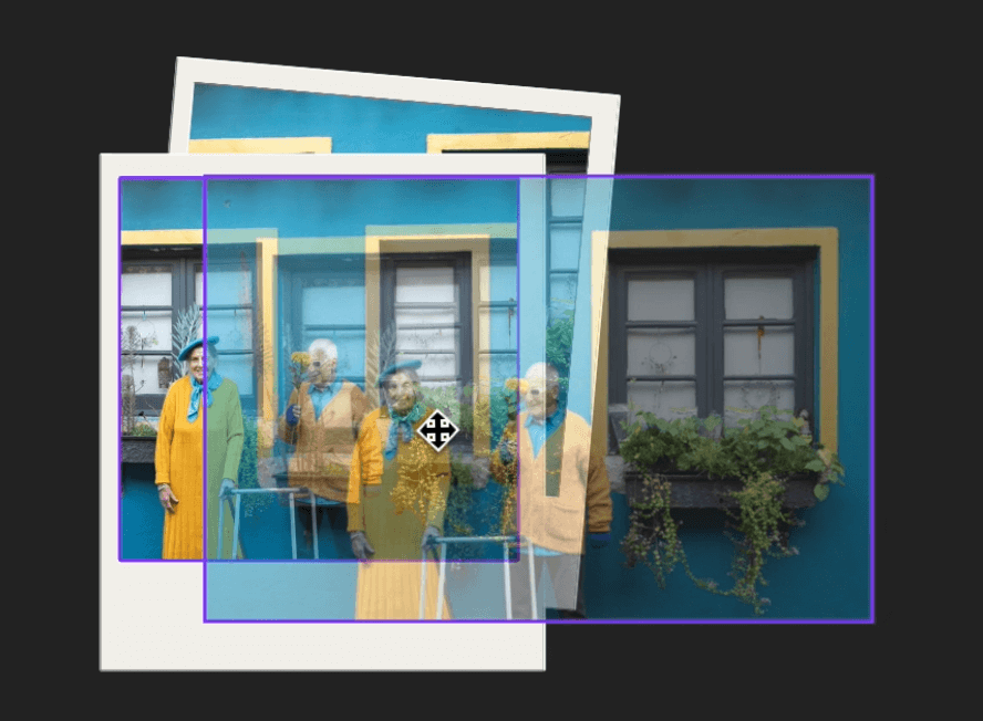 click and drag and drop photo into polaroid frame in canva – frame on canva