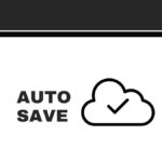 The image depicts a "Save Automatically" message with a cloud and checkmark icon on a screen, indicating cloud-based auto-saving functionality.