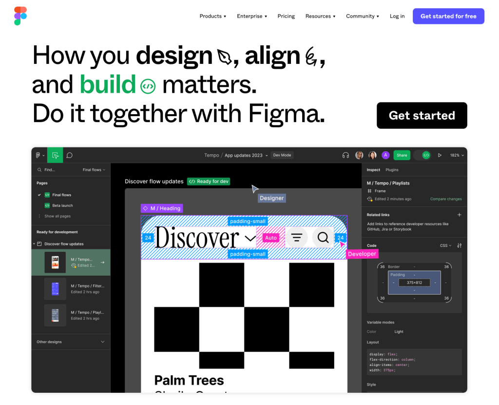 figma homepage screenshot – Canva vs Figma