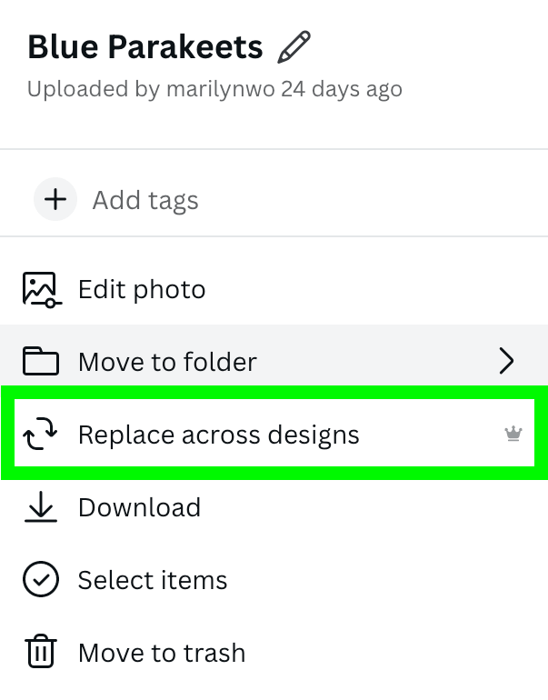 How To Replace Image In Canva? 10 replace across designs option in canva