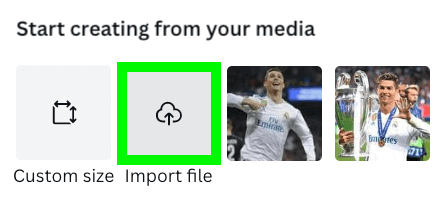 select import file from canva