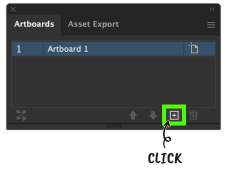 click add artboard button at the bottom of the artboard panel in illustrator
