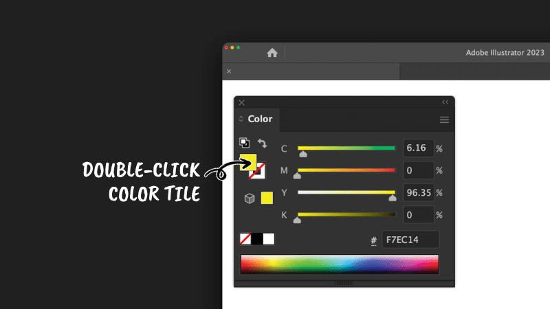 You Can Convert RGB To CMYK In Illustrator 8 double-click color tile in color panel in illustrator