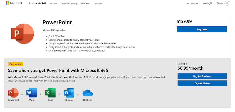 microsoft powerpoint ppt pricing