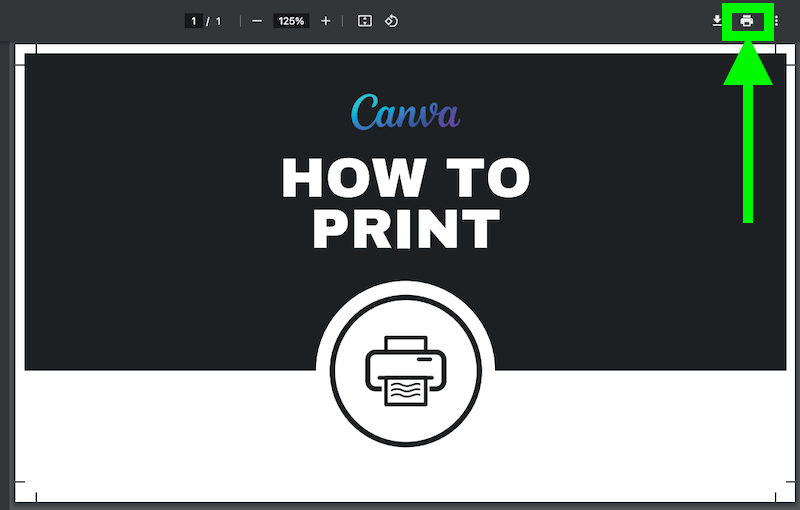 print pdf from internet browser with canva