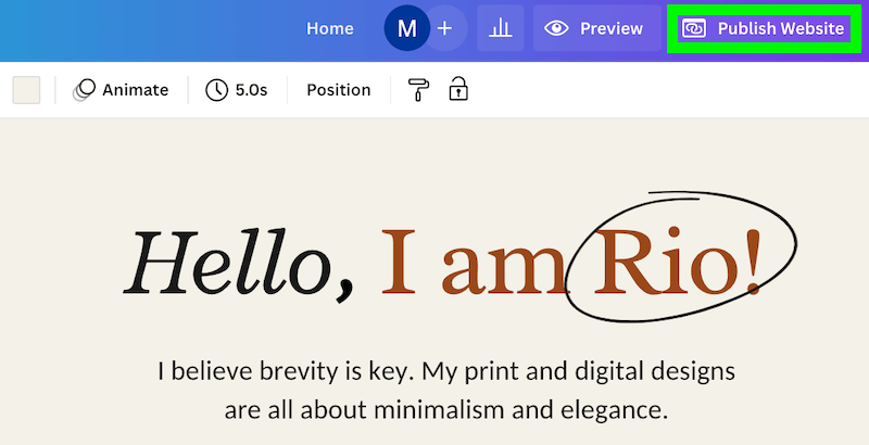 Is Canva Website Only One Page? 6 click the publish button to publish canva website