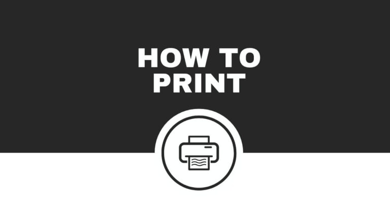 The image features a "How to Print" guide with printer icon in a black and white design, emphasizing simple instructional content.