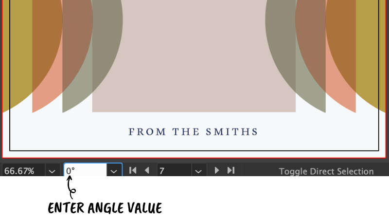 manually enter artboard rotation angle value in Rotate View field in Illustrator