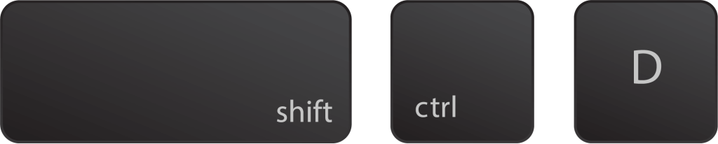 hide artboard keyboard shortcut shift ctrld on windows