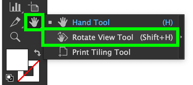 select the Rotate view Tool in the Toolbar in Illustrator