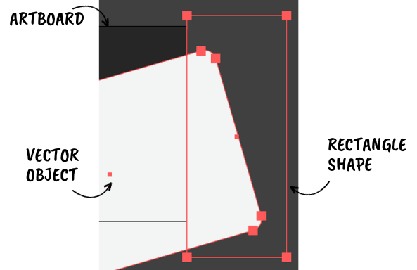 select vector object and shape outside artboard in illustrator