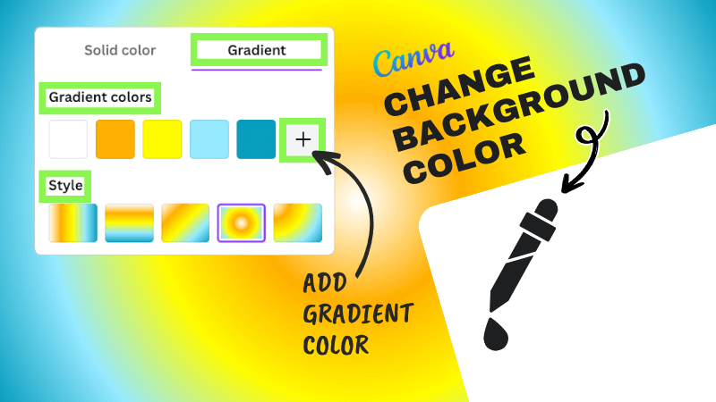 add gradient colors in canva