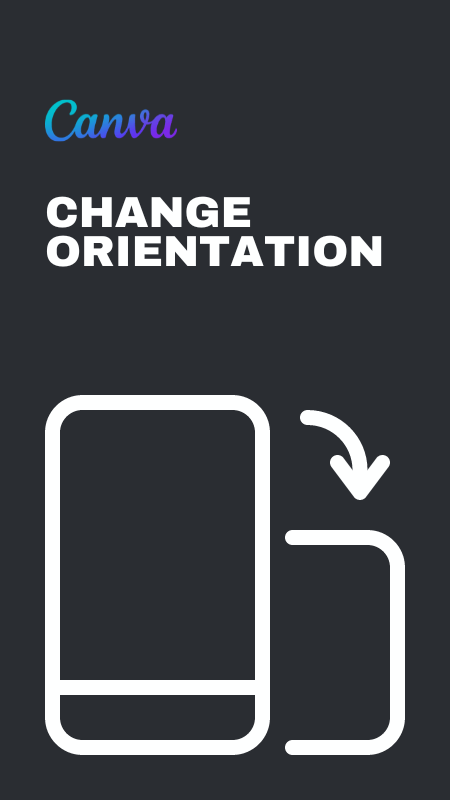 portrait mode of how to change orientation in canva