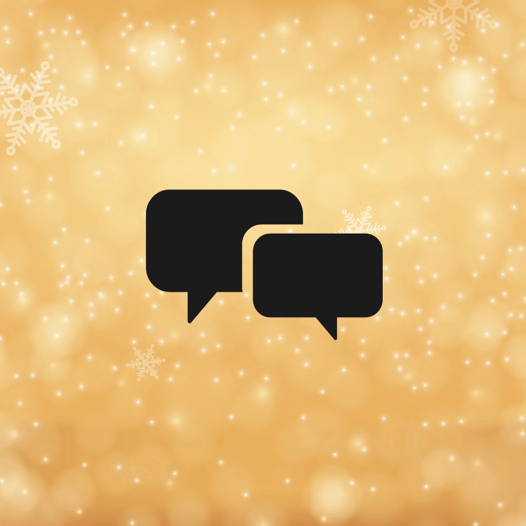 chat speech bubbles christmas app icons
