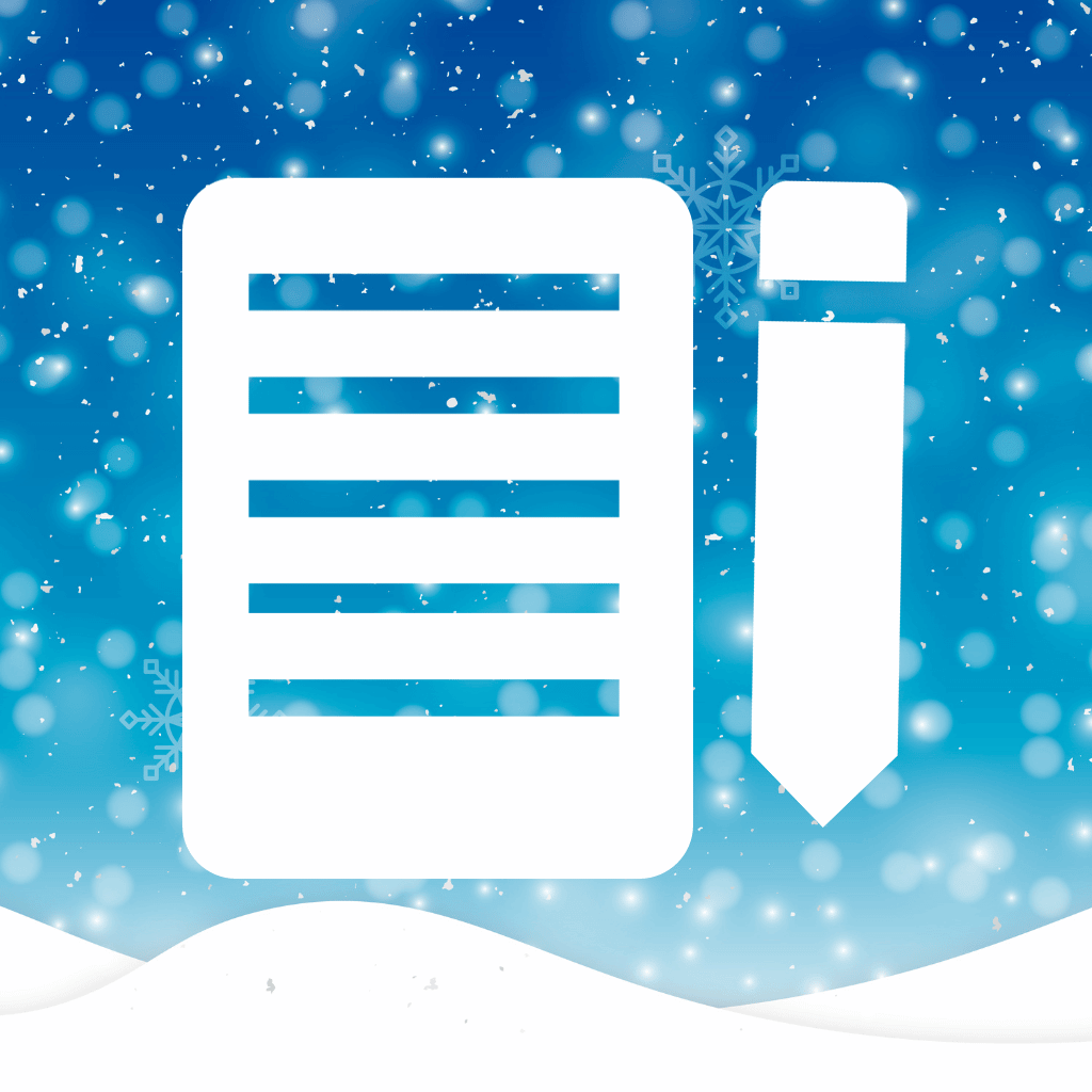 notebook and pen christmas app icons