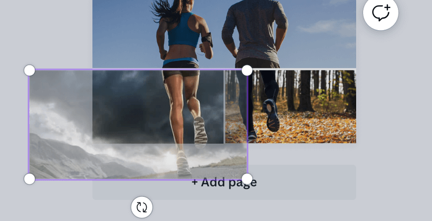 double-click grid photo in canva