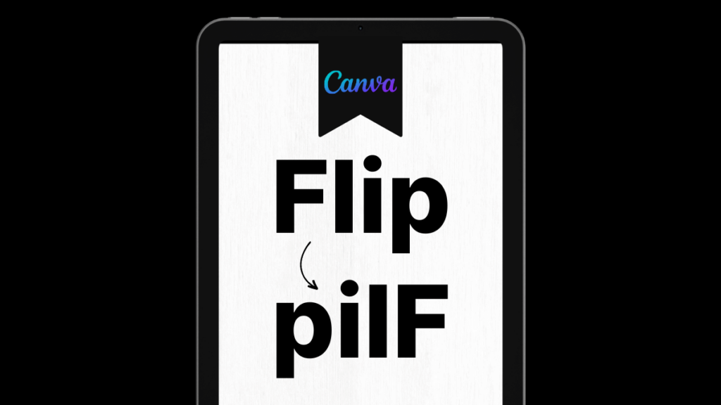 how to flip text in canva