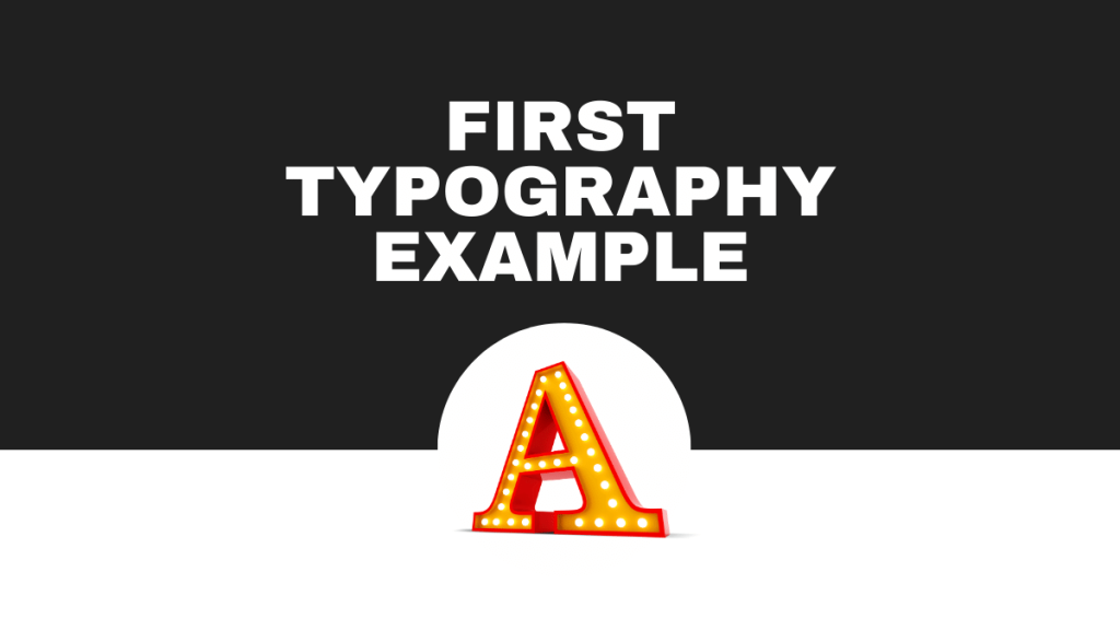 what was the first example of typography