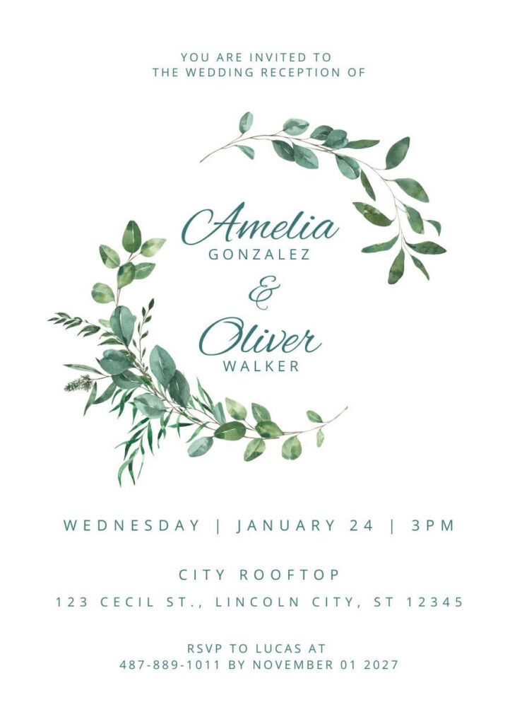 Alex Brush & Open Sans font combination for Wedding Invitations with canva template