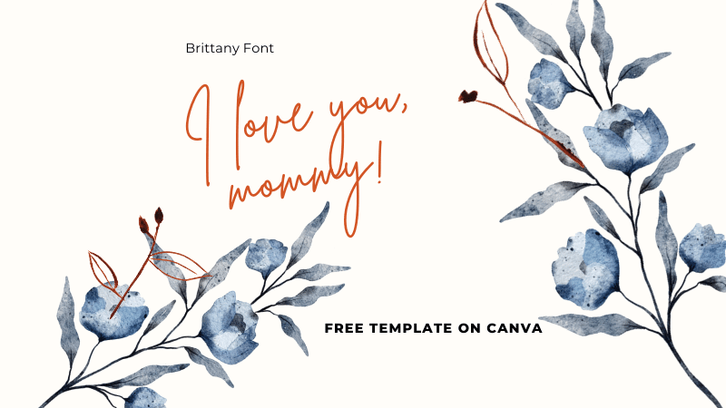 Brittany Handwriting Font In Canva