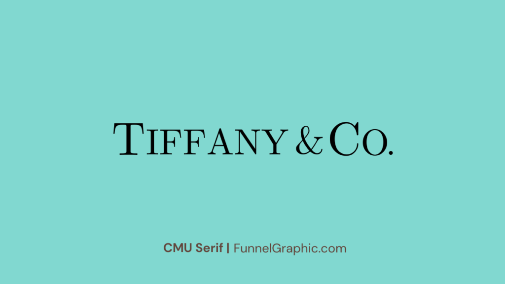CMU Serif for Tiffany and Co font Canva