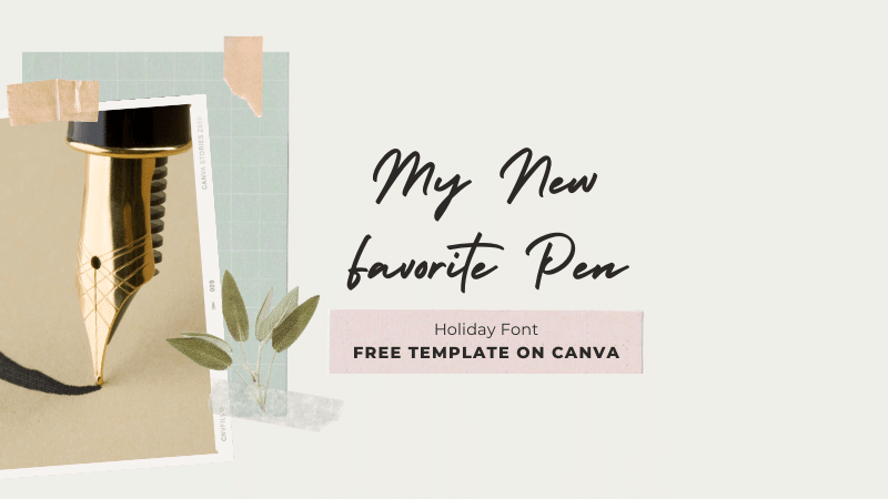 Holiday Handwriting Font In Canva