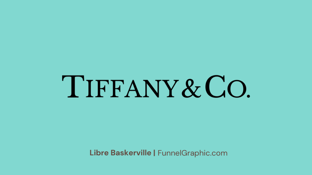 Libre Baskerville for Tiffany and Co font Canva