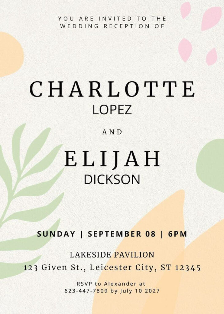 Merriweather & Open Sans font pairing for Wedding Invitations in Canva Template