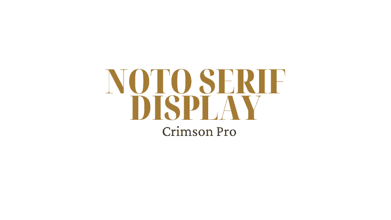 Noto Serif Display With Crimson Pro - Canva Font Combinations For Business