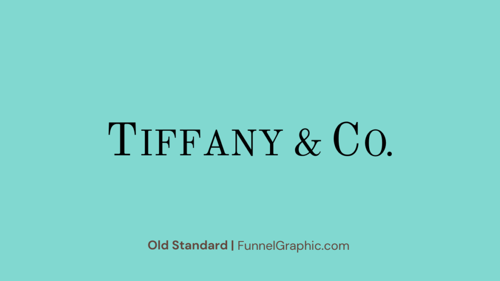 Old Standard for Tiffany and Co font Canva