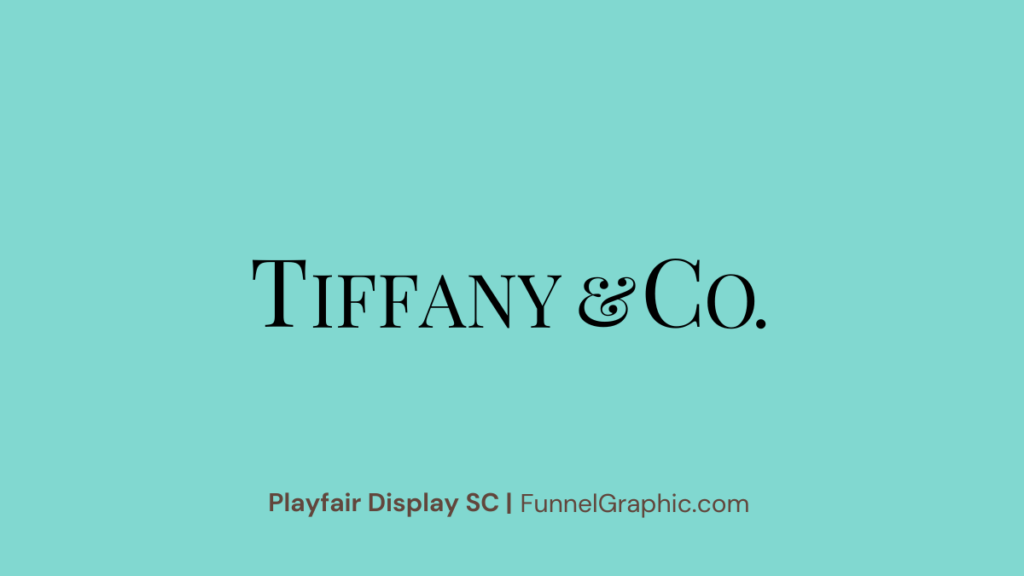 Playfair Display SC for Tiffany and Co font Canva