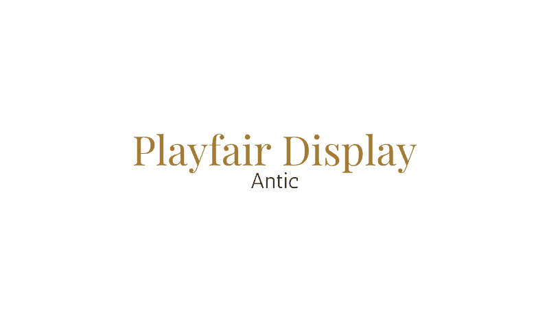 Playfair Display With Antic - Canva Font Combinations For Business