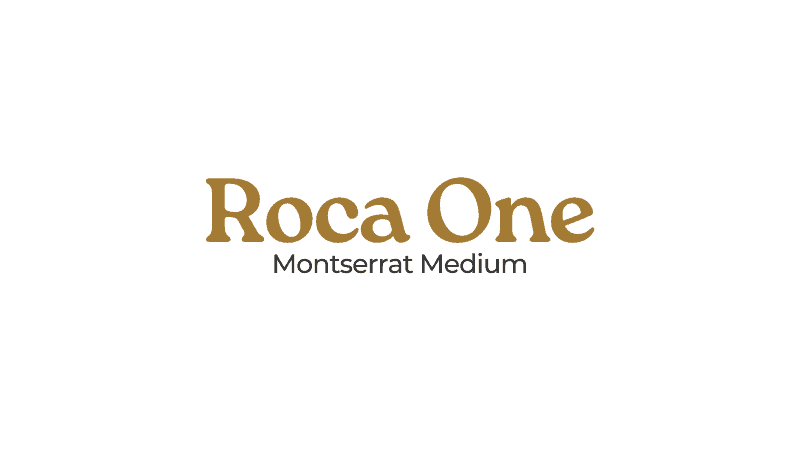 Roca One With Montserrat Medium - Canva Font Combinations For Business