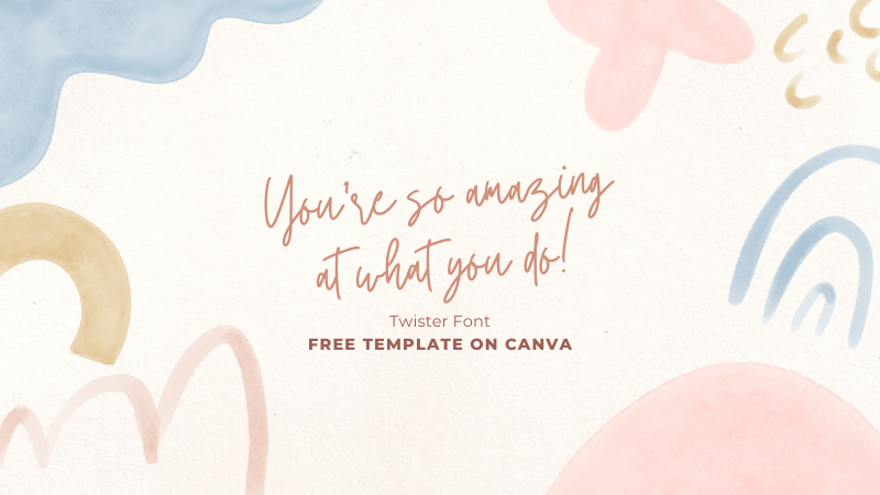 Twister Handwriting Font In Canva