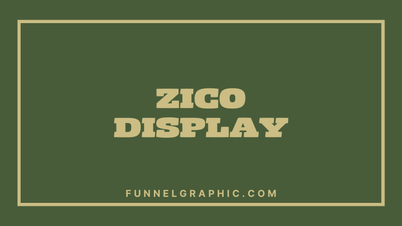 Zico Display - Varsity font in Canva