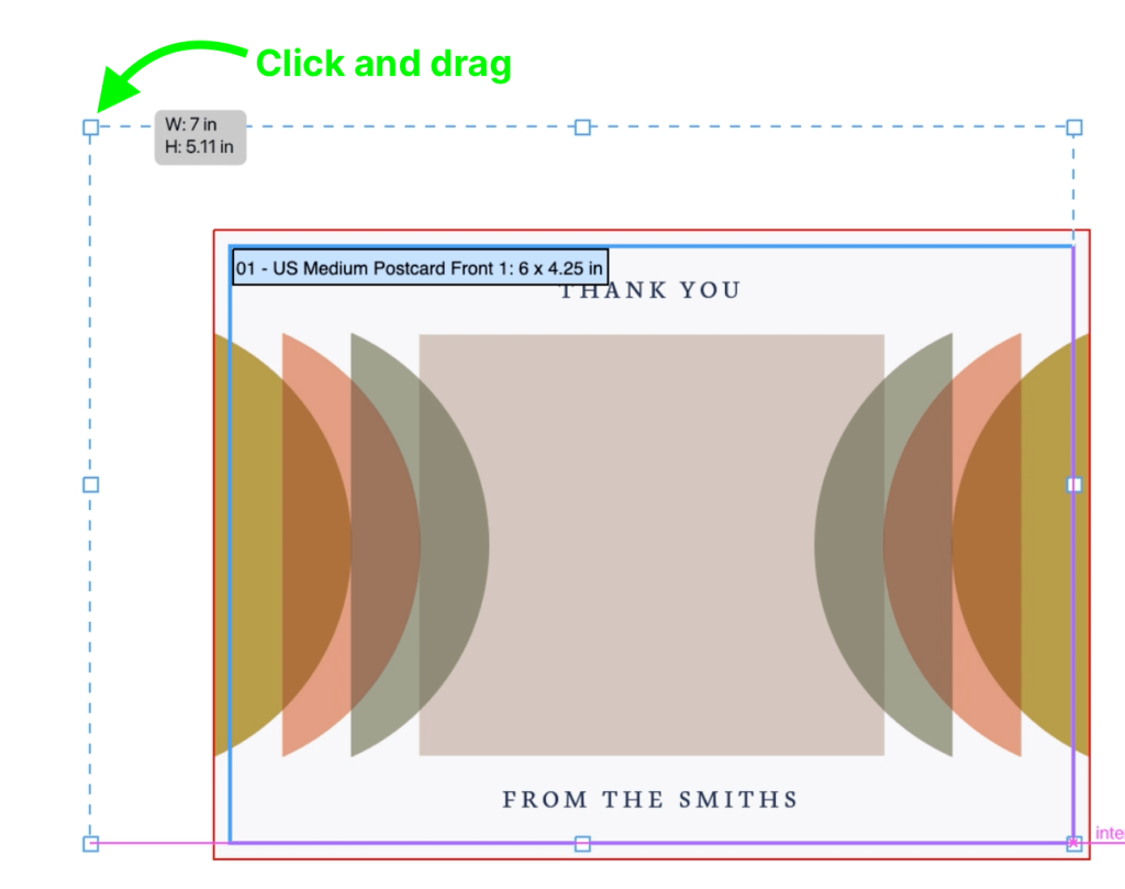 click and drag corner to manually resize or change artboard size in illustrator